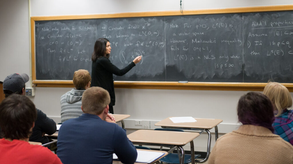 Mines students attending a math lecture