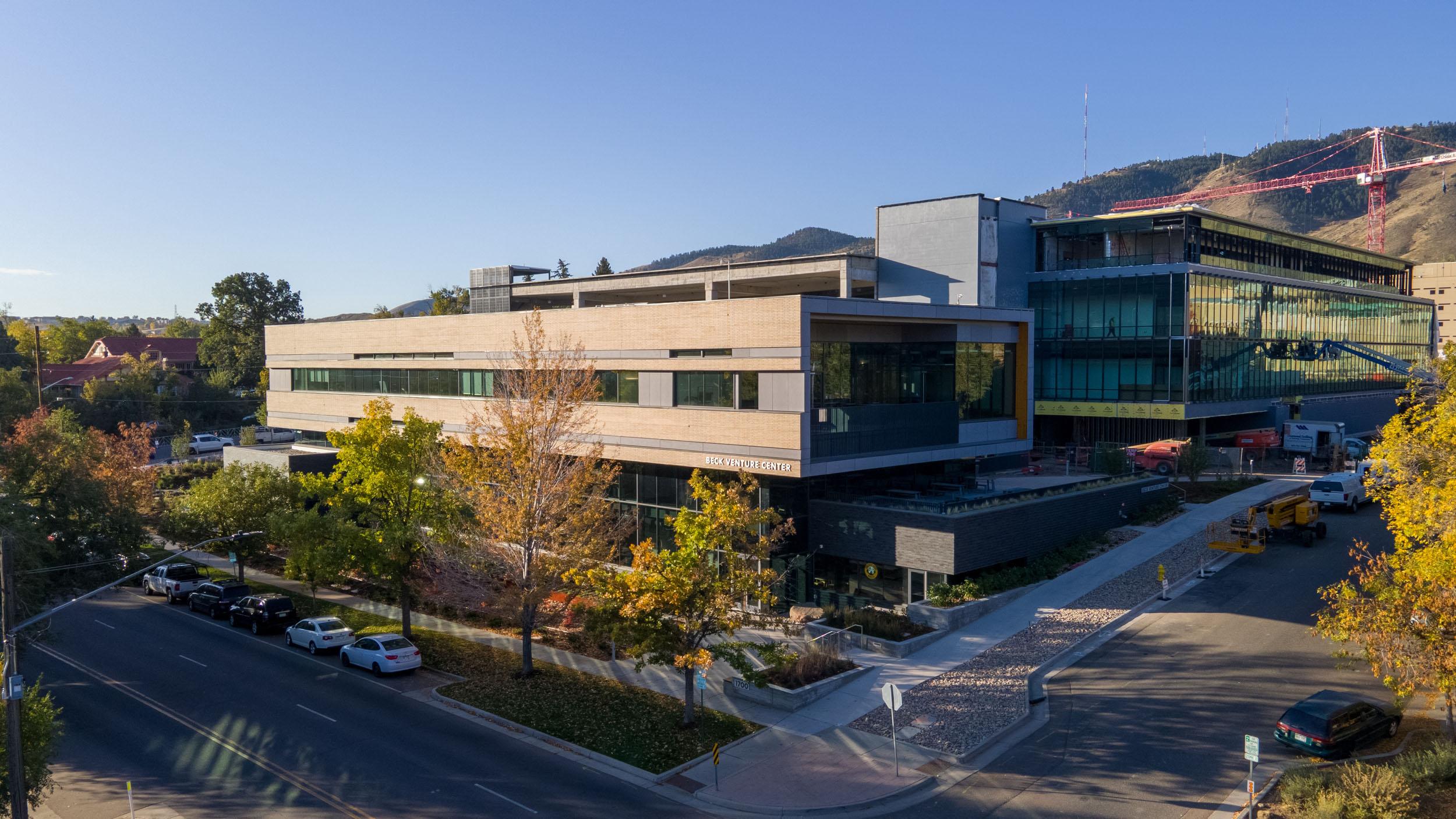 Aerial view of Beck Venture Center.