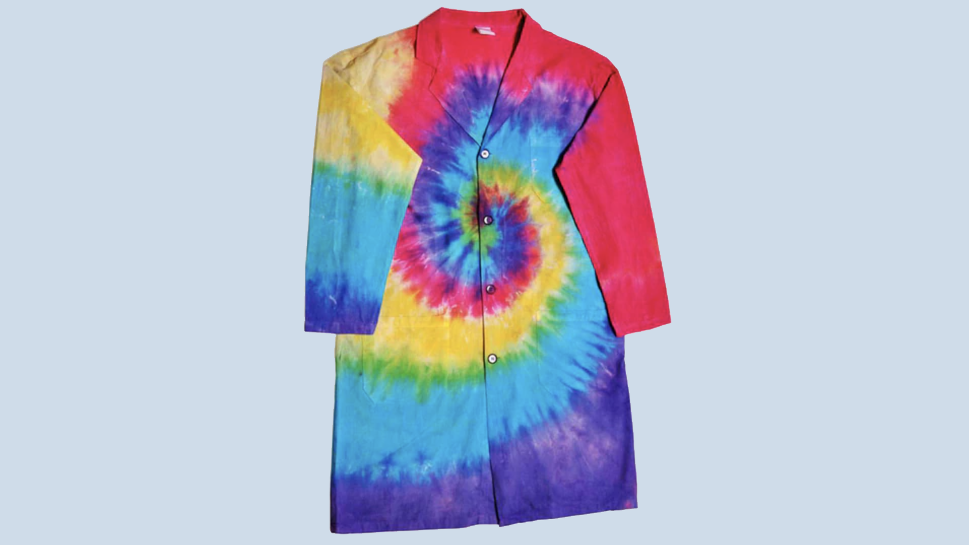 tie dye lab coat