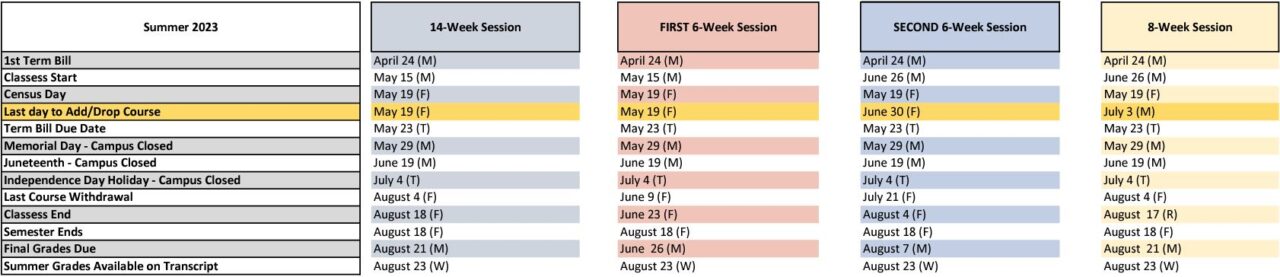 Academic Calendar - Registrar