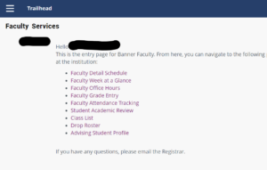 Faculty Self-Service SSB